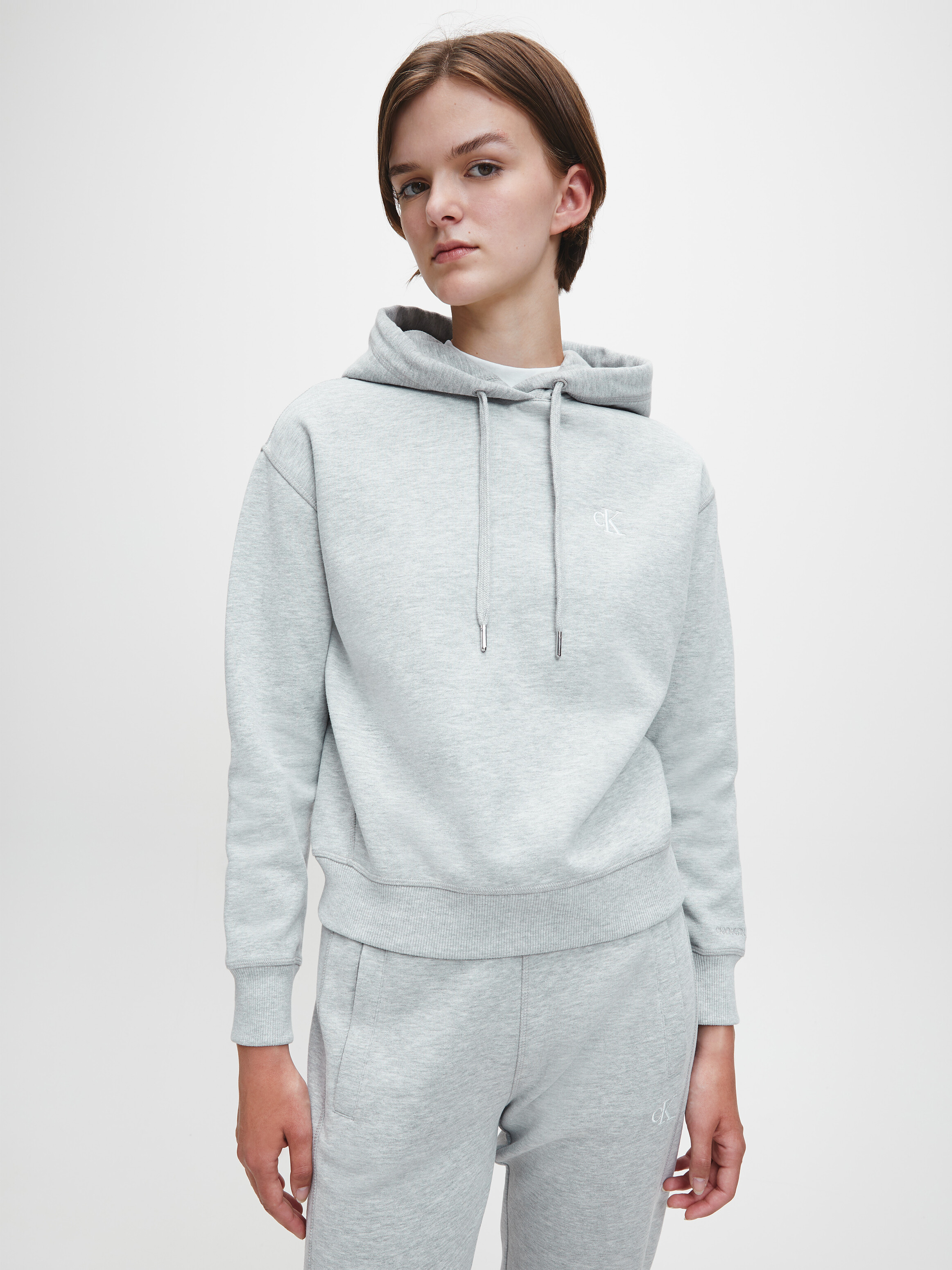 Cotton Blend Fleece Hoodie Hoodies Calvin Klein